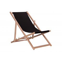 Aga Drevené skladacie lehátko Čierne
