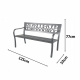 Aga Kovová záhradná lavica 125x53x77 cm