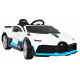 Bugatti Divo Detské autíčko na batérie biele + diaľkové ovládanie + EVA + pomalý štart + LED MP3