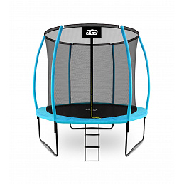 Aga SPORT EXCLUSIVE Trampolína 250 cm Svetlo modrá + ochranná sieť + rebrík