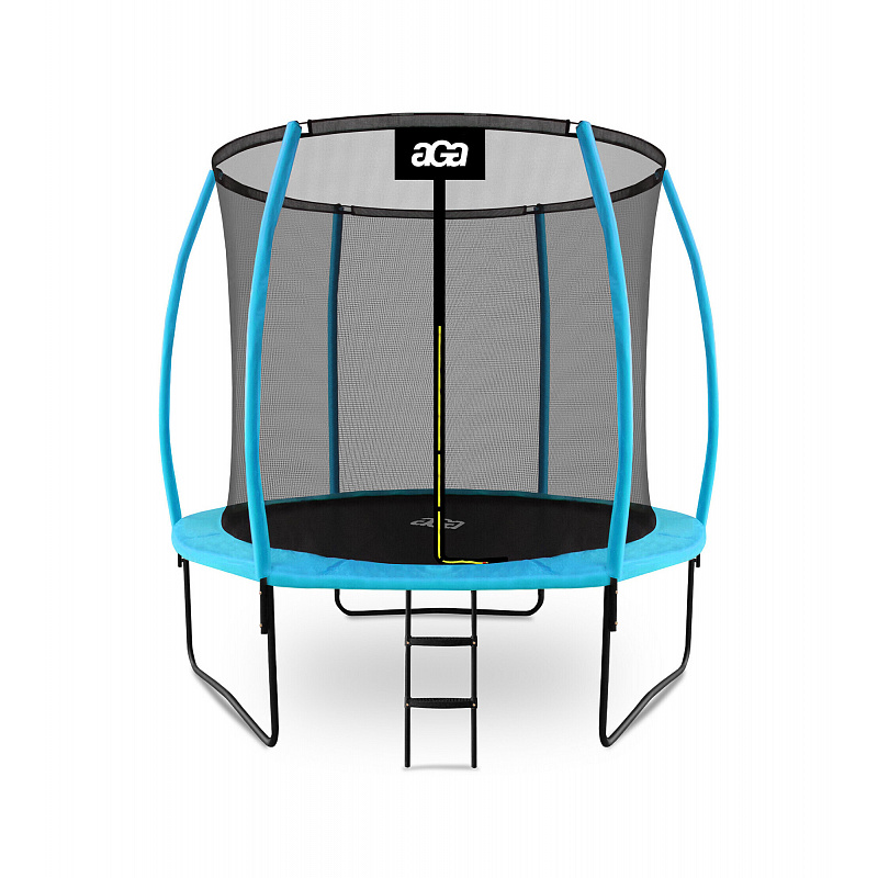 Aga SPORT EXCLUSIVE Trampolína 250 cm Svetlo modrá + ochranná sieť + rebrík