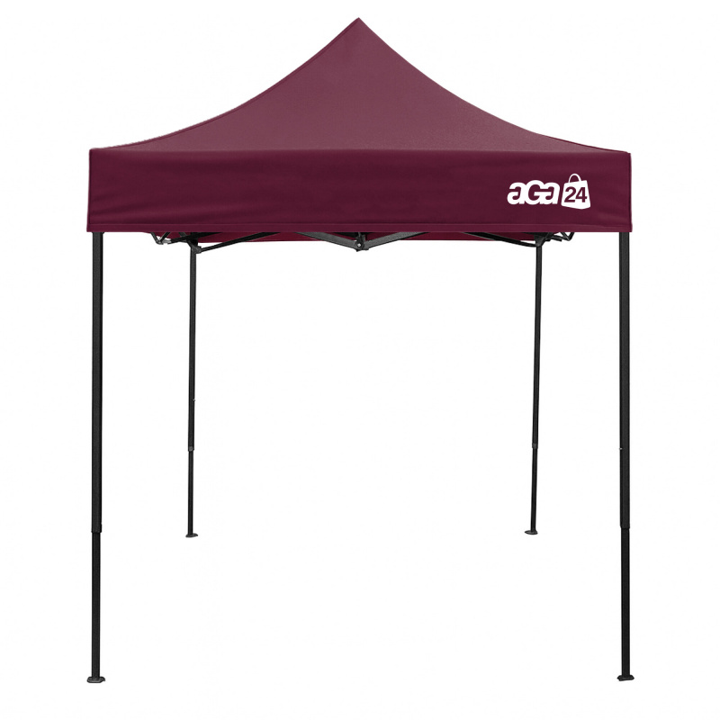 Aga Predajný stánok bez bočníc 2x2 m Tmavo červený