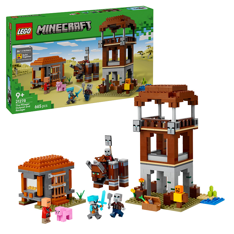 LEGO® Minecraft® 21278 Základňa plieniteľov a Ničiteľ
