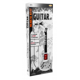Elektrická gitara + mikrofón pre deti 6+ Zvuky hudobných nástrojov + svetlá