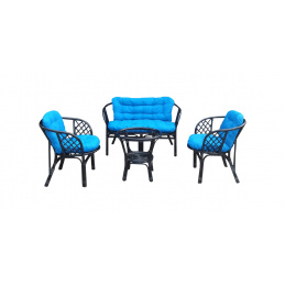 LEX Ratanová súprava BAHAMA Black Blue