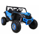 Detská batériová buggy UTV-MX Modrá + pohon 4x4 + diaľkové ovládanie + LED audio + úložný priestor + EVA + pomalý štart