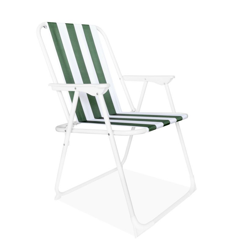 Linder Exclusiv Kreslo PO2600SG Zelené s pruhmi