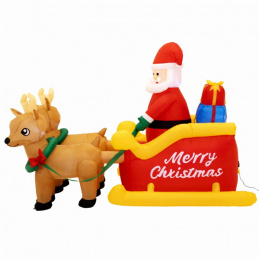 Nafukovací Mikuláš na saniach dekorácia Nafukovací Mikuláš na saniach dekorácia