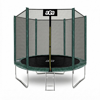 Aga SPORT TOP Trampolína 250 cm Tmavo zelená + ochranná sieť + rebrík