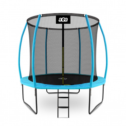 Aga SPORT EXCLUSIVE Trampolína 250 cm Svetlo modrá + ochranná sieť + rebrík