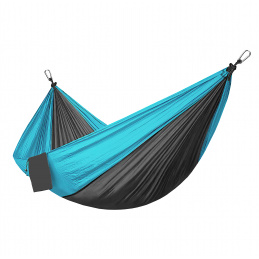 Aga Cestovná hojdacia sieť 270x140 cm Čierno-modrá