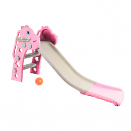 Aga4Kids Šmykľavka s madlom 130 cm DS3701 Ružová