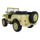 Retro vojenské auto pre 3 deti Matcha + pohon 4x4 + úložné priestory + EVA + pomalý štart + MP3 LED