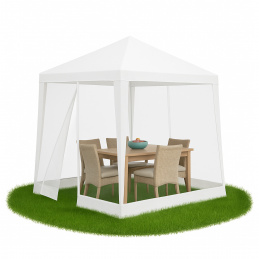 Aga Záhradný altán s moskytiérou 2,4x3 m Biely