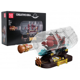 Sada Kociek Pirátska Loď Červená v Fľaši 885ks.