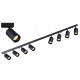 Kolejnicová lampa GU10 VIKI-L 8 - čierna