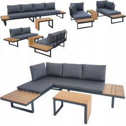 Modulárna sada záhradného nábytku - 2 pohovky, stôl