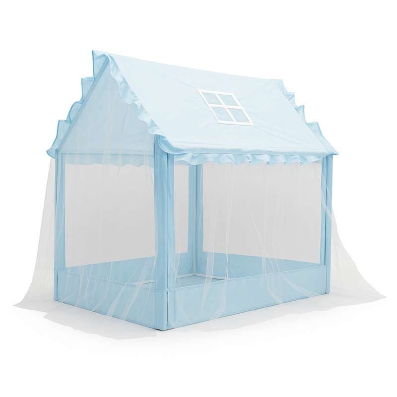 Aga4Kids Detský hrací stan Domček Modrý