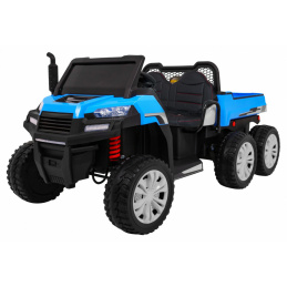 Farmárske auto pre 2 deti Modrá + 4x4 + Diaľkové ovládanie + Kiper + LED Audio
