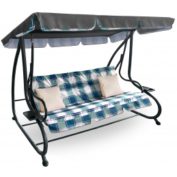 Aga Záhradná hojdačka 2v1 GRANDLUX XXL Square zelená