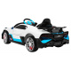 Bugatti Divo Detské autíčko na batérie biele + diaľkové ovládanie + EVA + pomalý štart + LED MP3