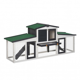 Aga Drevená králikáreň s výbehom 204x45x80 cm