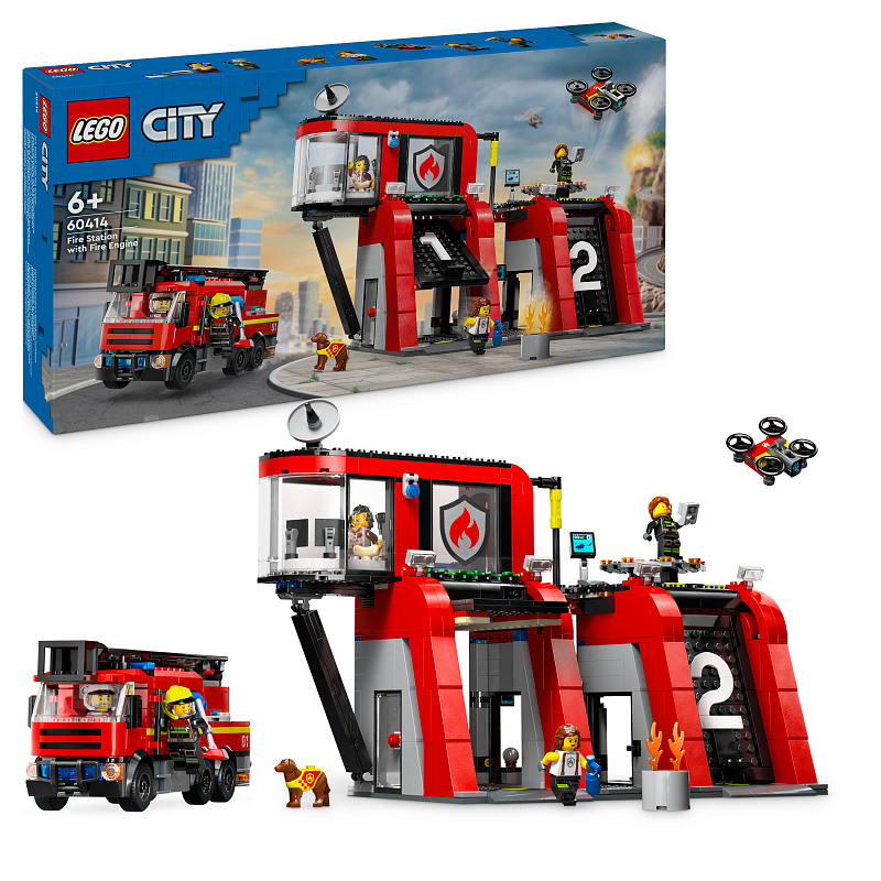 LEGO® City 60414 Hasičská stanica s hasičským vozidlom