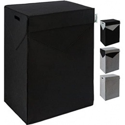 Plstený kôš na bielizeň 67x52x35cm čierny