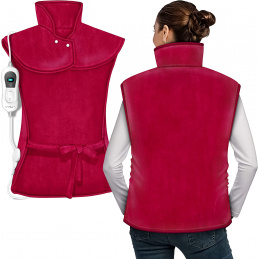 Tresko Elektrická vyhrievacia dečka na chrbát a krk Tmavo červená Tresko Elektrická vyhrievacia dečka na chrbát a krk Tmavo červená