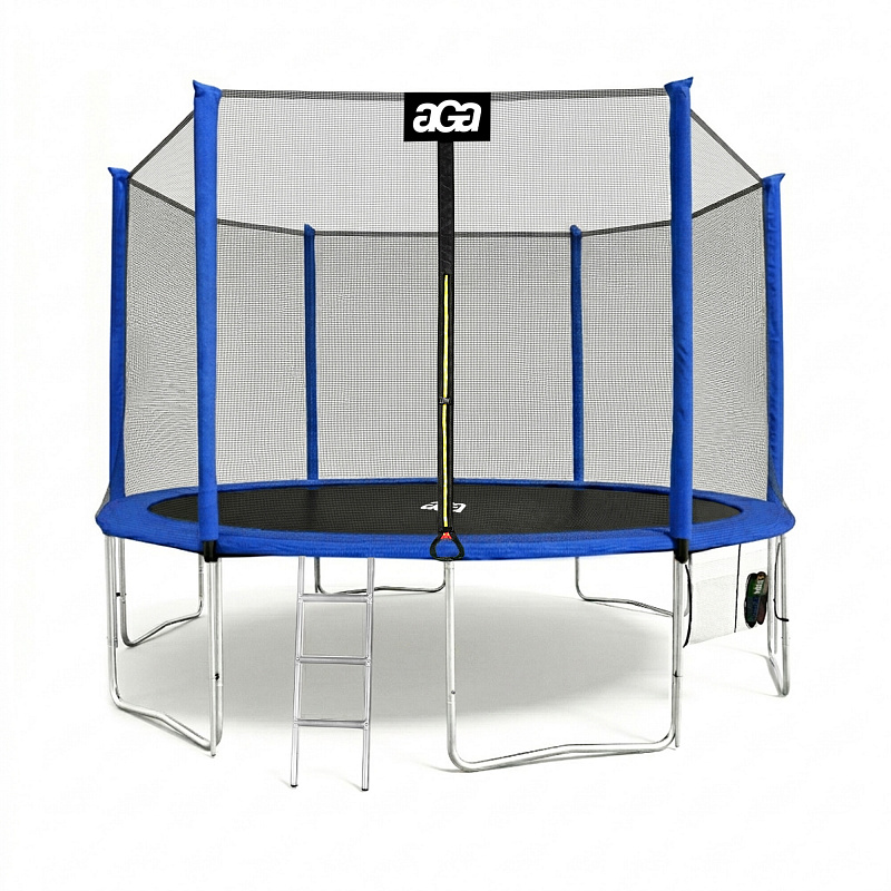 Aga SPORT PRO Trampolína 400 cm Modrá + ochranná sieť + rebrík + vrecko na obuv