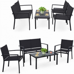 Záhradný nábytok - pohovka, 2 kreslá, stôl