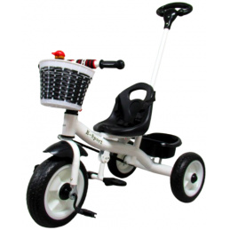 Trojkolka T8 biela s rukoväťou Kolesá EVA Odrážadlo