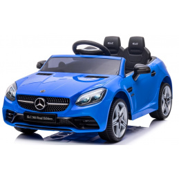 Mercedes SLC 300 modrý Penové Kolesá Eva, mäkké sedadlo Licencia Lítium-iónová batéria