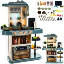 Detská kuchynka XL so zvukmi a tečúcou vodou Modrá ISO 11546 Detská kuchynka XL so zvukmi a tečúcou vodou Modrá ISO 11546