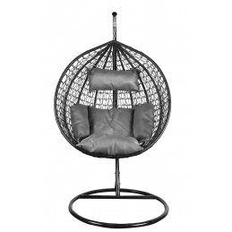 Aga Závesné kreslo ORTA MR4200B-LG Čierne/Sivé