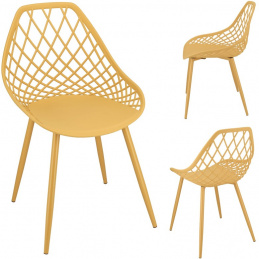 Plastová stolička ARANDA v horčicovej farbe s horčicou