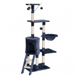 Aga Škrabadlo pre mačky 55x36x136 cm Tmavo sivá