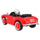 BMW 507 Retro detské elektrické auto červené + LED audio + diaľkové ovládanie + eko koža + EVA + pomalý štart