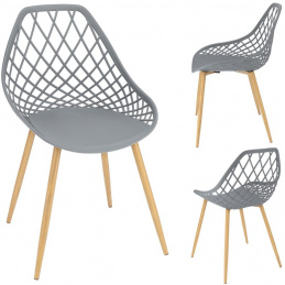 Plastová stolička ARANDA šedá