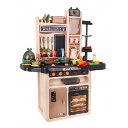 Štýlová kuchyňa pre deti 3+ Vodovodný kohútik + Interaktívny horák s parou + Audio panel 65 el.