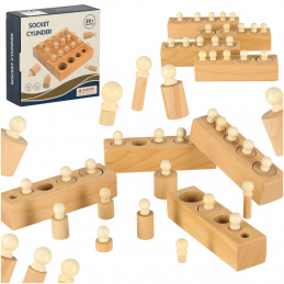 Aga Drevené valcové závažie montessori triedička Aga Drevené valcové závažie montessori triedička