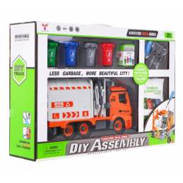 Interaktívne smetiarske auto pre deti 3+ Učí sa o ekológii + 4 kontajnery + karta odpadkov