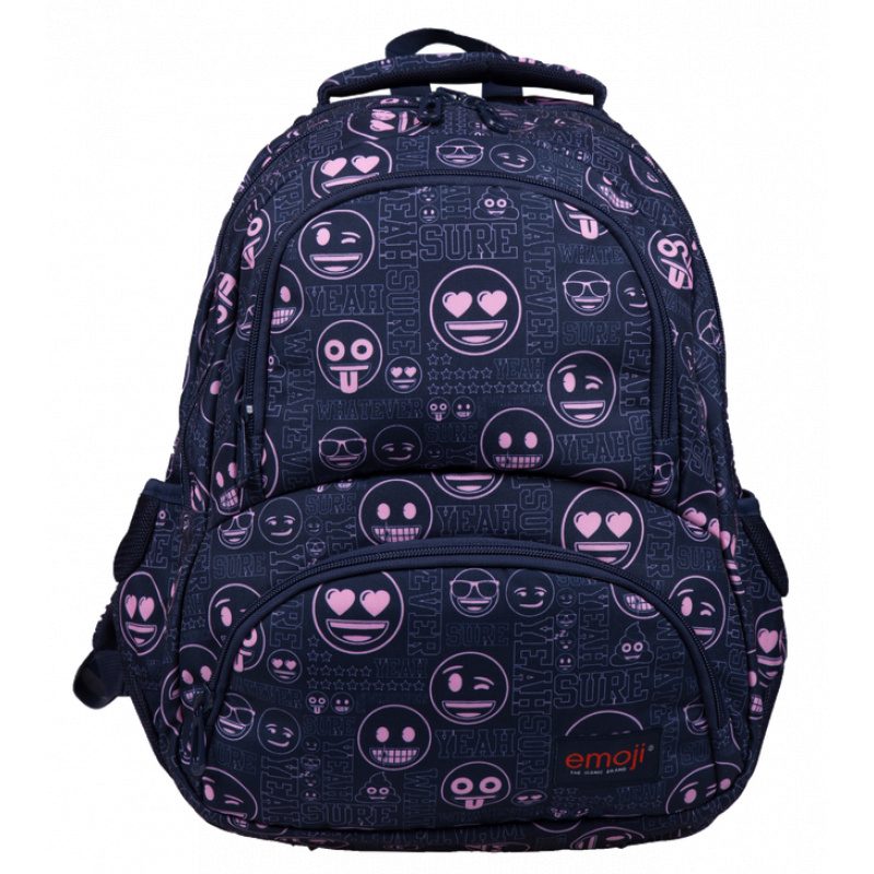 St.RIGHT Školský batoh štvorkomorový Emoji