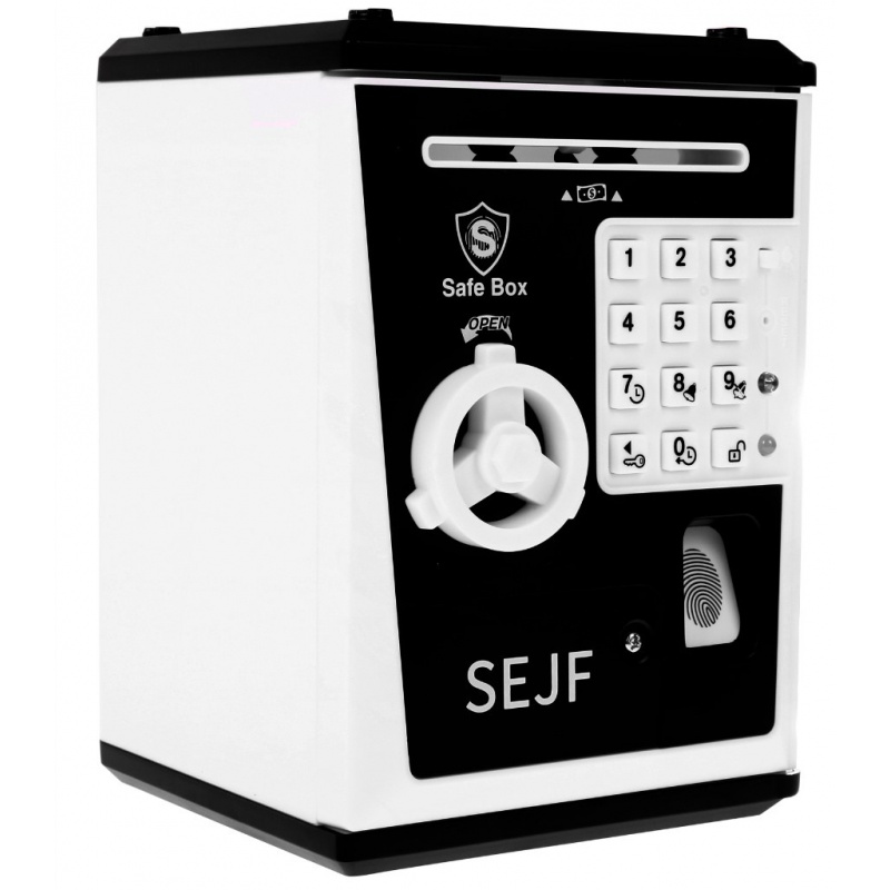 Detská pokladnička 3+ čierna Sporenie peňazí + učenie sa podnikania