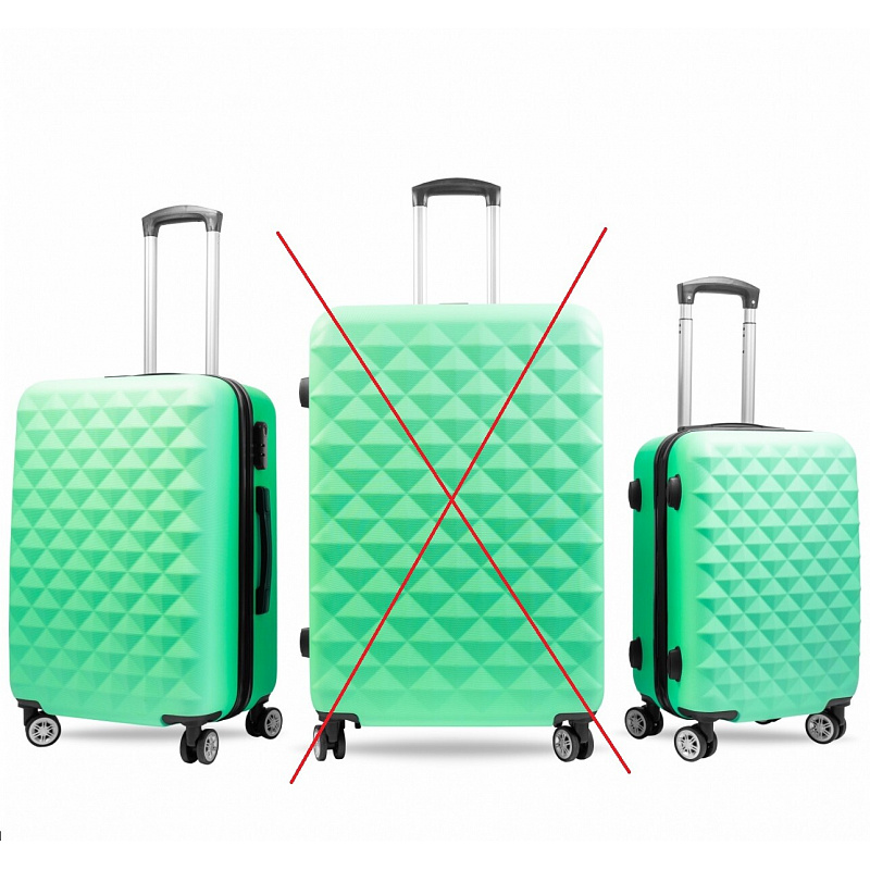 Aga Travel Súprava cestovných kufrov Tyrkysová, veľ. M + S, 6CZ018 - II. AKOSŤ