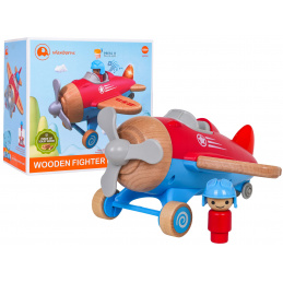 Drevené Lietadlo Červené