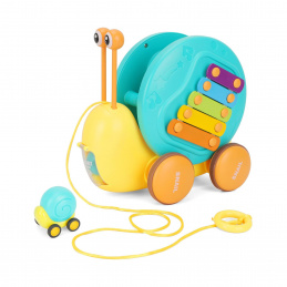 Aga4Kids Ťahací slimák s xylofónom Modrý