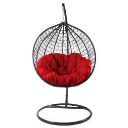 Aga Závesné kreslo ORTA MR4202B-R Čierne/Červené