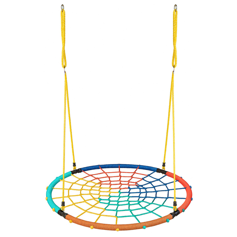 Aga Závesný hojdačkový kruh 120 cm Štvorfarebný