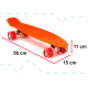 Aga Frisbee skateboard LED kolieska oranžová
